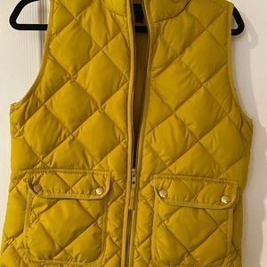 J Crew Yellow Puff Vest